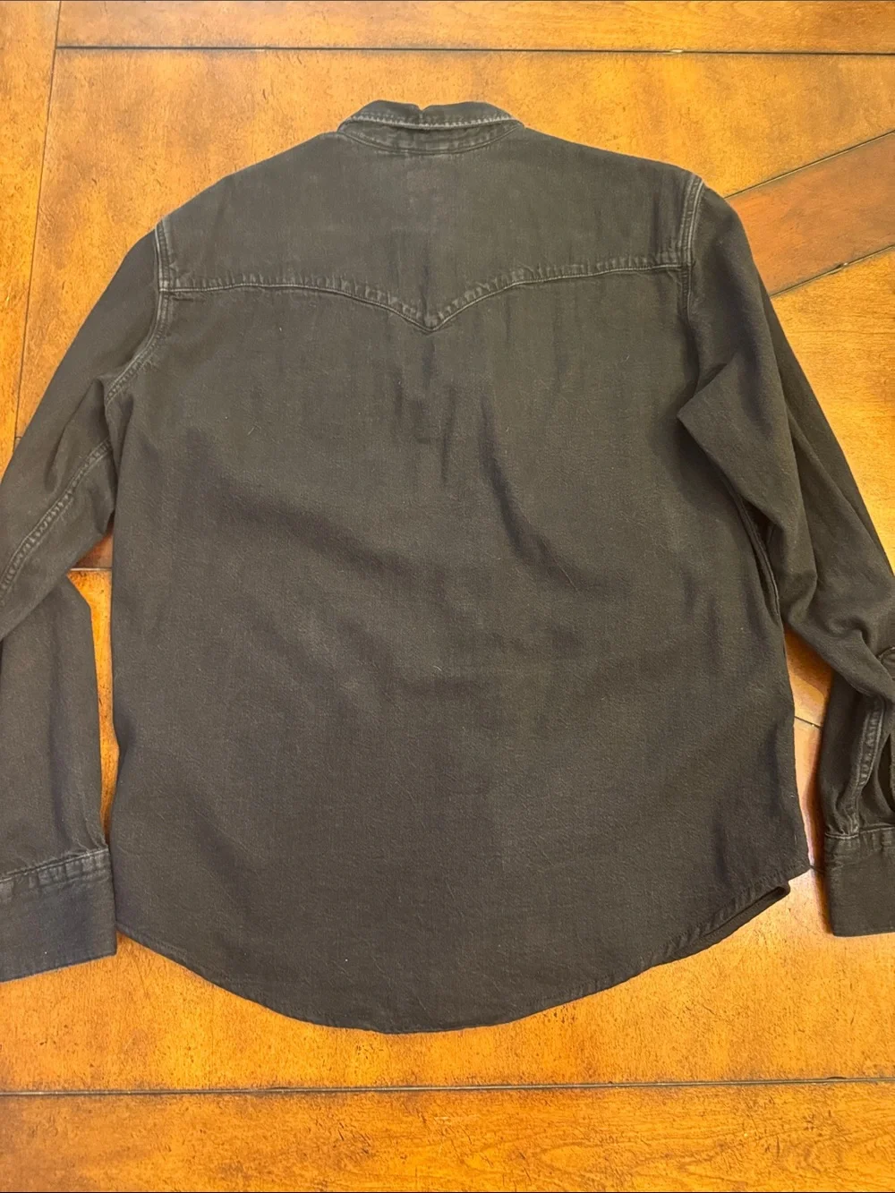 Levi's Black Button-Down Denim-Style Western Shirt
